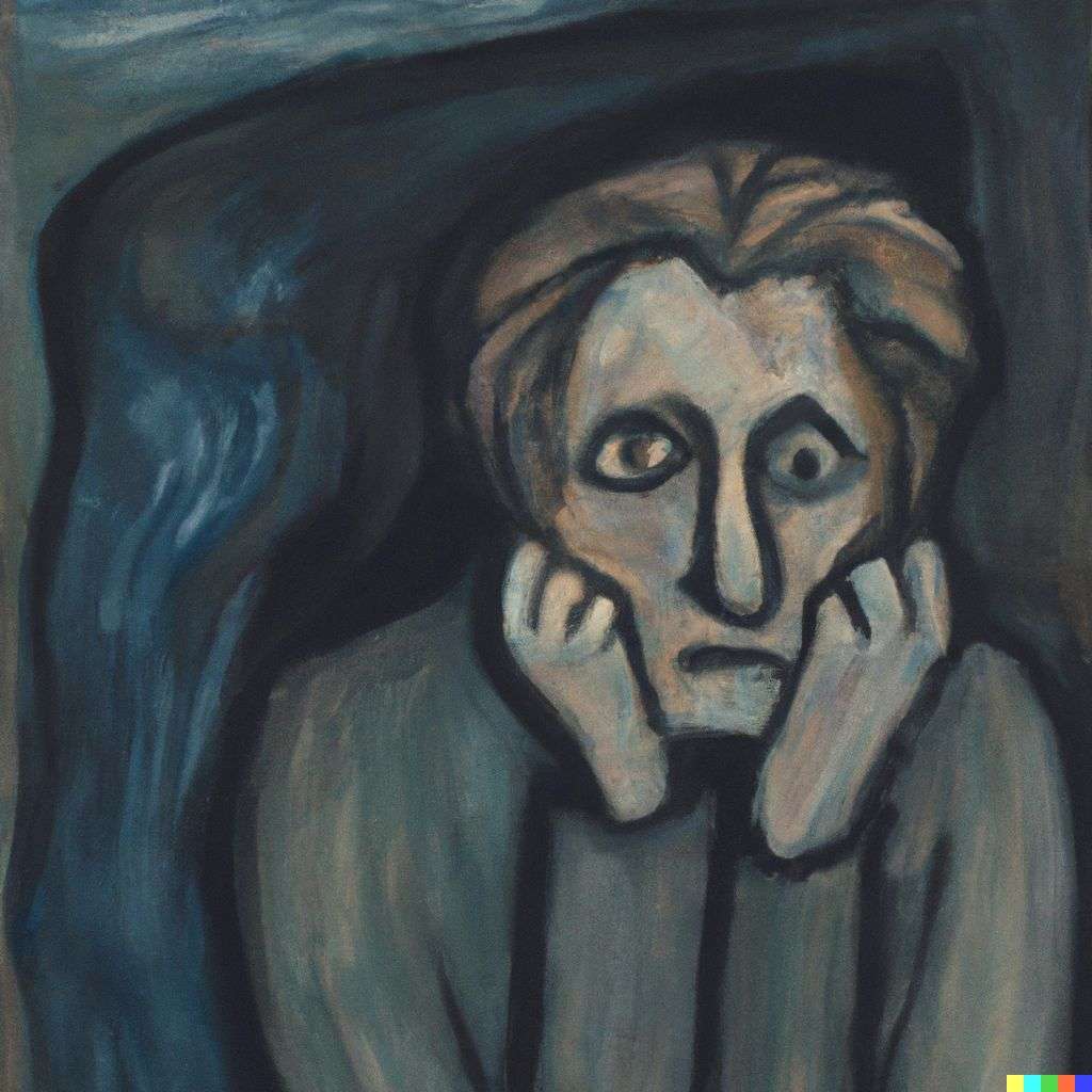 a representation of anxiety, painting by Edvard Munch
